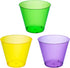 Party Essentials Hard Plastic 50 Count Party Cups/Tumblers, 9-Ounce, Mardi Gras Mix