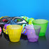 Party Essentials Hard Plastic 50 Count Party Cups/Tumblers, 9-Ounce, Mardi Gras Mix