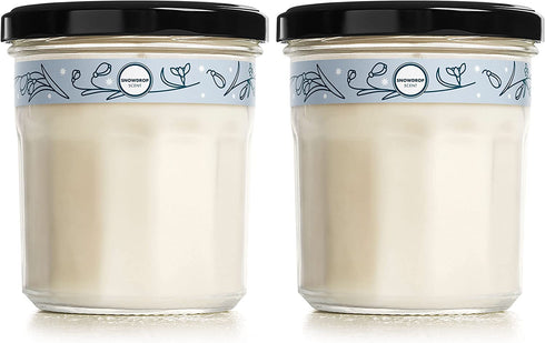 Mrs. Meyer's Scented Soy Aromatherapy Candle, 35 Hour Burn Time, Made with Soy Wax and Essential Oils, Limited Edition Snowdrop Scent, 7.2 oz - Pack of 2
