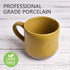Bosmarlin Large Stoneware Coffee Mug Set of 2, Big Tea Cup for Office and Home, 17 Oz, Dishwasher and Microwave Safe, 1 PCS (Yellow, 2)