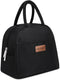 BALORAY Lunch Bag for Women Men Insulated Lunch Box for Adult Reusable Lunch Tote Bag for Work, Picnic, School or Travel (Solid Black)