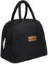 BALORAY Lunch Bag for Women Men Insulated Lunch Box for Adult Reusable Lunch Tote Bag for Work, Picnic, School or Travel (Solid Black)