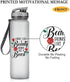 LEADO 32oz 1Liter Motivational Tracking Water Bottle with Time Marker, Looks Like a Beauty Drinks Like a Beast - Funny Mothers Day, Birthday Gifts for Women, Friends, Mom, Daughters, Sister, Wife, Her