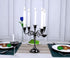 Maiheimoon Metal Candelabra Retro Candlestick Holder for Candlelight Dinner and Table Decoration (5 Arms-Black-1)