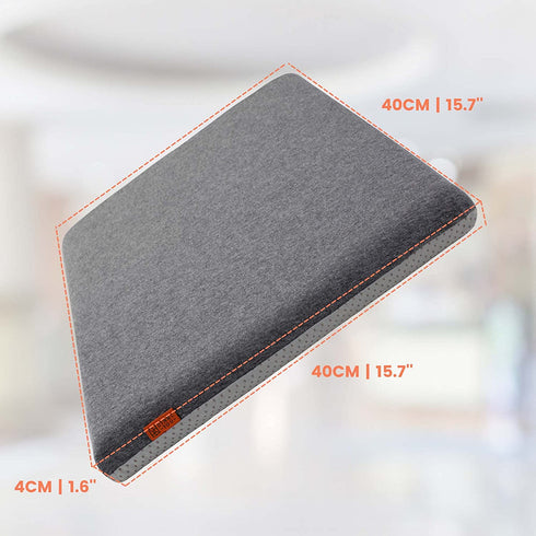Comfortable Chair Cushion for Dining Chairs, DYNMC YOU Memory Foam Chair Pads - Kitchen Chair Cushions - Non Slip Chair Pads, Perfect Degree of Stability, Washable Cover, Nordic Style , Grey