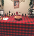 Plaid Tablecloth 56x120 Inch Black and Red Check Tablecloth Farmhouse Table Cover Spring Party Decor Holiday Table Decoration