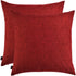 Artcest Set of 2, Kids Decorative Linen Bed Throw Pillow Case, Sofa Durable Modern Stylish, Comfortable Cushion Cover for Couch, 12"x12" (Burgundy)
