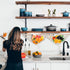 2PCS Macrame Fruit Hammock for Kitchen Under Cabinet, Hanging Fruit Hammock With Banana Hanger Hook Hanging Fruit Basket for Fruits Veggies