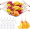 2PCS Macrame Fruit Hammock for Kitchen Under Cabinet, Hanging Fruit Hammock With Banana Hanger Hook Hanging Fruit Basket for Fruits Veggies