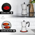 Zulay Classic Stovetop Espresso Maker for Great Flavored Strong Espresso, Classic Italian Style 3 Espresso Cup Moka Pot, Makes Delicious Coffee, Easy to Operate & Quick Cleanup Pot (Silver)