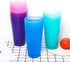 Unbreakable 32-ounce Plastic Restaurant-Style Beverage Tumblers Ice Tea Glasses | set of 12 in Coastal Colors