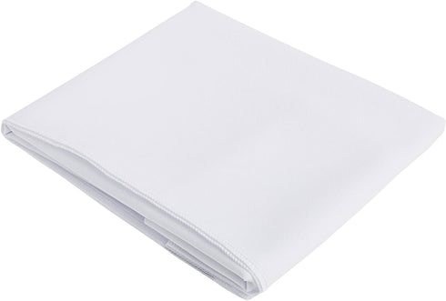 LA Linen Polyester Poplin Washable Square Tablecloth, Stain and Wrinkle Resistant Table Cover 52x52, Fabric Table Cloth for Dinning, Kitchen, Party, Holiday 52 by 52-Inch, White