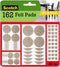 Scotch Felt Pads, Felt Furniture Pads for Protecting Hardwood Floors, Round, Beige, Assorted Sizes Value Pack, 162 Pads