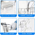 Dish Drying Rack 2 Tier, Kitchen Dish Rack with Drainboard, NATUROUS