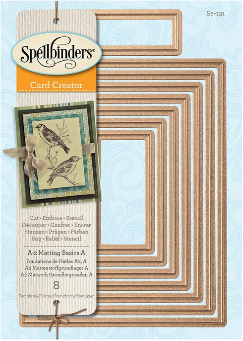 Spellbinders S5-131 Nestabilities Card Creator A-2 Matting Basics A Die Templates