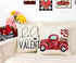 4TH Emotion Valentines Day Pillow Covers 18x18 Set of 4 Hello Valentine Spring Farmhouse Decor Red Love Truck Holiday Decorations Throw Cushion Case for Home Decorations TH076