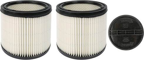 D-TEND 90350 Filter Cartridge with Cap Fits Shop-Vac 5 Gallon and Up Wet & Dry Vacs, Compatible with Part 90304 (2+1)