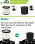 D-TEND 90350 Filter Cartridge with Cap Fits Shop-Vac 5 Gallon and Up Wet & Dry Vacs, Compatible with Part 90304 (2+1)