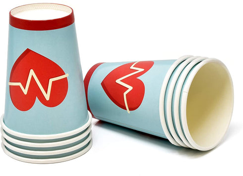 Medical Doctor Nurse Birthday Party Supplies Tableware Set Include 24 9" Paper Plates 24 7" Plate 24 9 Oz Cup 50 Lunch Napkin for Hospital Ambulance EMT Paramedic Doctors Day Nursing School Graduation