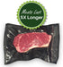 8" X 12" Zipper Quart Bags - Black Back Clear Front - 50 count