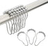 Amazer Shower Curtain Hooks Rings, Rust Proof Stainless Steel Shower Curtain Rings, Shower Hooks for Shower Curtain Bathroom Shower Rings -Set of 12, Polished Chrome