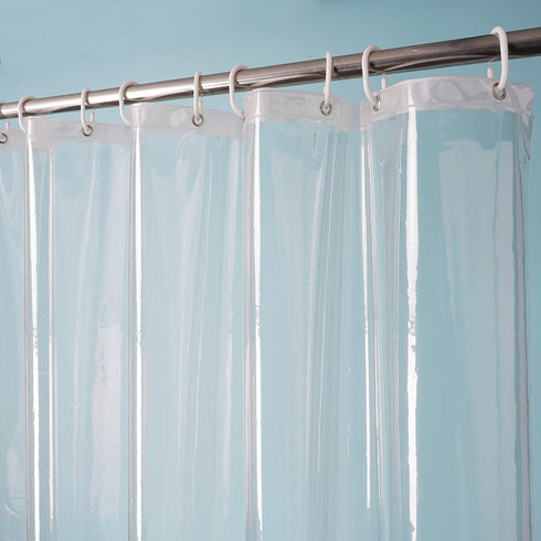 EurCross 72 x 96 inch Extra Long Clear Shower Curtain Liner with 5 Magnets, 9G PVC Free Thick EVA Shower Liner, Heavy Duty Weighted Clear Shower Curtain for Bathroom 96 inch Length