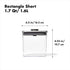 OXO Steel POP Container Short Rectangle- 1.7 Qt for Brown Sugar, Dried Beans and More