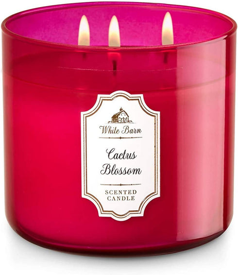White Barn 3 Wick Candle 14.5 Ounce, Cactus Blossom