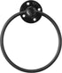 Licperron Industrial Towel Rings, Pipe Towel Rack Black Iron Pipe Towel Ring Holder for Bathroom, Black