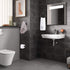 Licperron Industrial Towel Rings, Pipe Towel Rack Black Iron Pipe Towel Ring Holder for Bathroom, Black