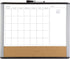 U Brands Magnetic Dry Erase 3-in-1 Calendar Board, 16 x 20 Inches, MOD Black/ Gray Frame, Magnet and Marker Included (388U00-01), Black & Grey