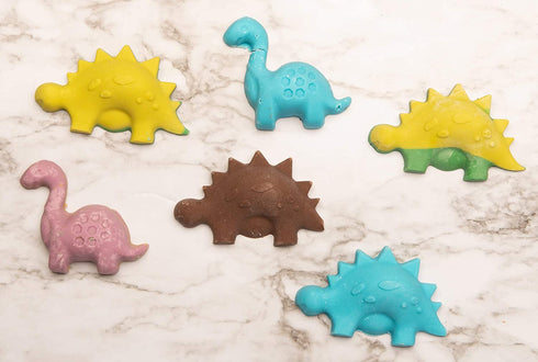 Handstand Kitchen Dinosaur Buddies T-Rex and Stegasaurus Shaped Silicone Cupcake Mold