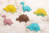 Handstand Kitchen Dinosaur Buddies T-Rex and Stegasaurus Shaped Silicone Cupcake Mold