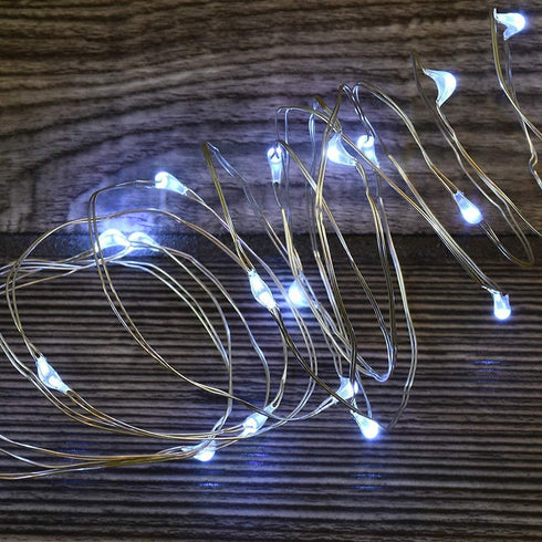 JosMega Upgraded 2 Pack Solar Powered Fairy String Lights 8 Mode Twinkle Lighting Outdoor Waterproof Auto On/Off, Christmas Decoration