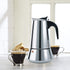 FCUS Stovetop Espresso Maker, Moka Pot, 200ml/6.5oz/4cup Percolator Italian Coffee Maker, Classic Cafe Maker, Stainless Steel, Suitable For Induction Cookers