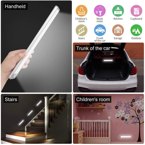 30-LED Motion Sensor Cabinet Light, Under Counter Closet Lighting, Wireless USB Rechargeable Kitchen Night Lights,Battery Powered Operated Light,Uniform Light for Wardrobe,Closets,Cabinet,Cupboard
