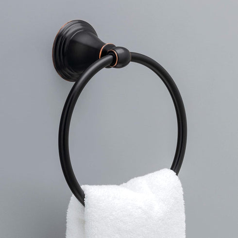 Delta Faucet Windemere Towel Ring, Oil Rubbed Bronze Hand Towel Holder, Bathroom Accessories, 79646-OB 6.37 x 2.84 x 7.25 Inches