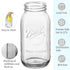 Wide Mouth Mason Jars 64 oz 2 Pack Half Gallon Mason Jars with Airtight Lid and Band, Large Clear Glass Mason Jars for Canning, Fermenting, Pickling, Storing
