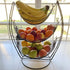 YCOCO 3 tier fruit basket for kitchen,Black,Detachable countertop metal food Vegetable Storage Stand,for farmhouse,living room,dining room