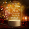 Mothers Day Gift for Mom from Daughter Son - Mom Gifts for Mother's Day, Birthday, Valentine's Day,Thanksgiving - Acrylic Engraved Night Light for Mom ( USB Powered )