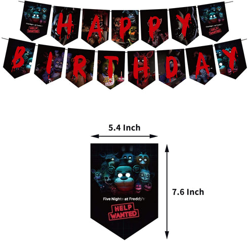 Heidaman Five Nights At Freddy's Birthday Party Supplies Fnaf Birthday Decorations Freddy Frostbear Party Decorations Set Include Banners Balloons Cake Tops