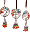 Healing Crystal Hanging Ornaments Tree of Life for Car Hanging Accessories, Party Decor Meditation Decorations, 7-Chakra Stones Tumbled Palm Stones Life Good Luck Home Ornaments (SGK-3 Packs)