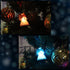 Set of 12 Spun Glass Angel Christmas Ornaments with LED Lights for Christmas Tree Decorations