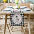 BRINGMEHOME Linen Burlap Table Runner Christmas Snowmans White Kitchen Table Runners 70 Inches Long for Dinner Holiday Parties, Wedding, Events, Decor Black White Plaid