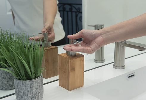 Bamboo Naturals Soap Dispenser, Made of Sustainable Bamboo, Stylish Sink Accessory, Durable and Beautiful, Pack of 1