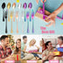 Colorful Silverware Set Service for 6, Flatware Fork and Spoon 12-piece Modern Design Cutlery