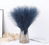 lulute Pampas Grass Decor,Faux Pampas Grass Small 6 Stems,Artificial Pampas Grass 17.7 inch 45cm,Fake Dried Pampas Grass,Pompas Floral for Boho Decor,Pompous Grass( Blue)