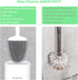 Waretray Toilet Cleaning Brush and Holder Set, Flexer Bowl Under-Rim Brush Head with Silicone Bristles, Ventilated Quick-Drying Wall-Mounted Base