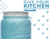 Comfify Wide Mouth Mason Jar Utensil Holder Decorative Kitchenware Organizer Crock, Chip Resistant Ceramic, Dishwasher Safe - Kitchen Caddy Aqua Blue for Countertop, Large Size 7" High