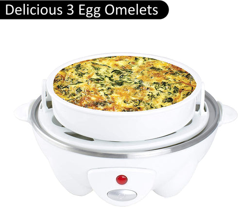 Brentwood TS-1045W Electric 7 Egg Cooker with Auto Shut Off, White, One Size